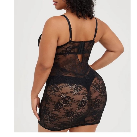 TORRID NWT UNDERWIRE CHEMISE - LACE BLACK - Picture 2 of 8